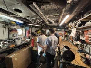 Detailed tour of the ship to the Plastic to Ghar (P2G) team